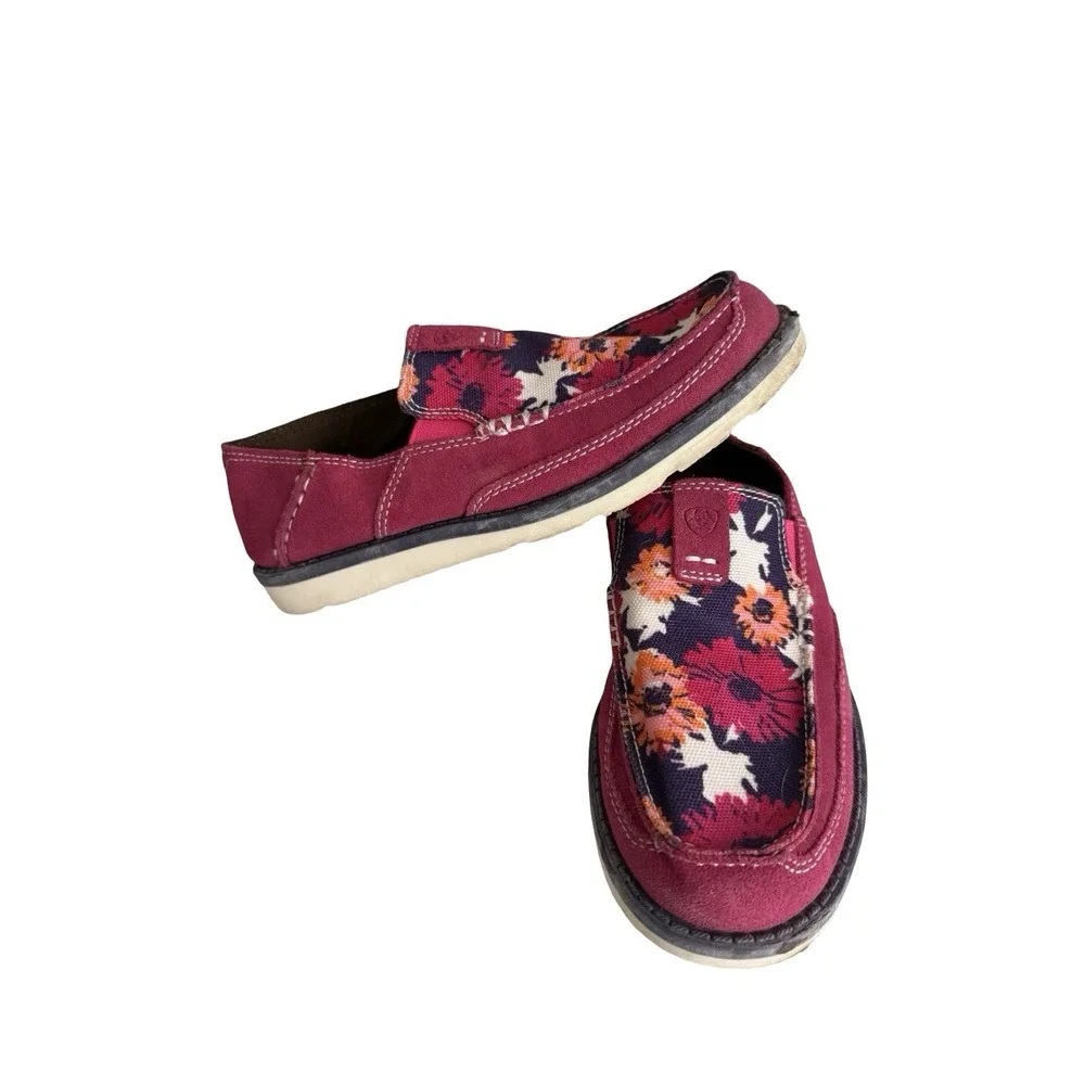 Ariat Cruiser Girls Loafer pink floral slip on shoes girls 2.5